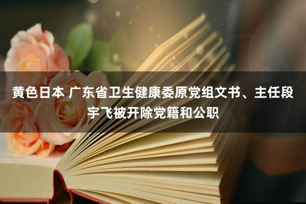 黄色日本 广东省卫生健康委原党组文书、主任段宇飞被开除党籍和公职