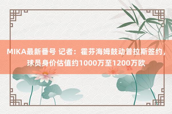 MIKA最新番号 记者：霍芬海姆鼓动普拉斯签约，球员身价估值约1000万至1200万欧