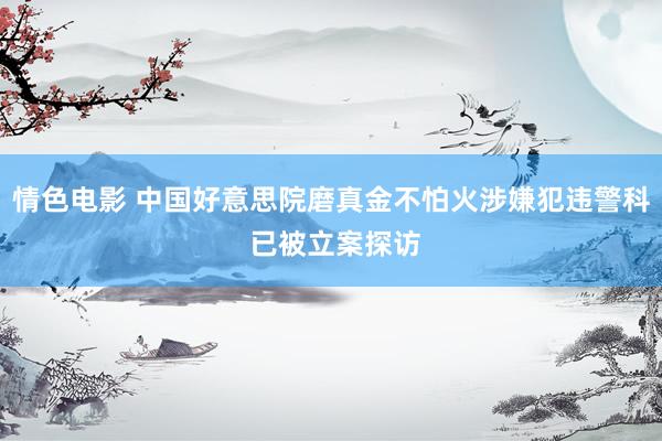 情色电影 中国好意思院磨真金不怕火涉嫌犯违警科 已被立案探访