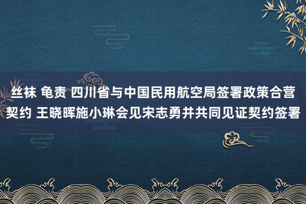 丝袜 龟责 四川省与中国民用航空局签署政策合营契约 王晓晖施小琳会见宋志勇并共同见证契约签署